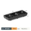 Vajilla de melamina A5 plato para olla caliente negro creativo plato para barbacoa barbacoa imitación porcelana plato rectangular para carne tazón comercial