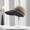 Sombrero de Sol Personalizado para Mujer Nuevo Hueco Transpirable Gorra Protectora Solar Máscara Colgable Montar Sombrero de Sol de Ala Grande Moda