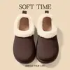 Pantuflas de algodón afelpado para otoño e invierno, cálidas y cómodas con suelas suaves, antideslizantes, adecuadas para hombres y mujeres, uso en interiores, pantuflas de algodón para parejas