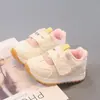 Zapatos para caminar de bebé, zapatos funcionales de cuero para niños pequeños con velcro, tenis antideslizantes para niños, zapatos deportivos de suela blanda para niñas
