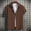 Transfronterizo 2024 Amazon wish AliExpress Venta Caliente Nueva Talla Europea Camisa Casual de Hombre Camisa de Manga Corta Ropa de Hombre