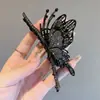Presilha de Cabelo Borboleta Strass Tubarão Doce Feminina Moda Versátil Super Fada Parte de Trás da Cabeça Cabelo Presilha de Cabelo Tridimensional Metálica Feminina