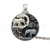 Collar de Gema de Tiempo Flor/Dragón/Tigre Bagua Taiji Collar con Colgante Nuevo Europeo y Americano Joyería