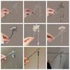 Nuevo Estilo Horquilla Bin Orquídea Borlas Bolas Placa para la Cabeza Horquilla Estilo Antiguo Linterna Luminosa Horquilla Accesorios para el Cabello Horquilla para la Parte Posterior de la Cabeza