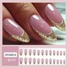 Europa e Estados Unidos best-sellers pastilhas de glitter para manicure francesa adesivo de unha postiça removível branco comércio exterior tipo gota armadura vestível