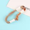 Llavero Bolso Corto con Accesorios Decorativos Muñeco de Peluche Funda para Teléfono Móvil Correa de Cuello Cuerda de Combinación de Colores Dopamina Universal para Mujeres