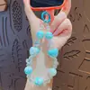 Corrente de chaveiro com contas de celular de amor de desenho animado criativo, pingente de bolsa fofo para mulheres, chaveiro, pequeno presente, atacado