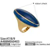 Joyería Transfronteriza Europea y Americana Conjunto de Anillos Dulces de Doble Corazón Esmaltados Acero Inoxidable Chapado en Oro de 18K Anillos de Moda Versátiles