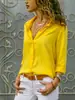 Estilo Nuevo Transfronterizo Europeo y Americano Otoño 2025 Camisa de Gasa con Botones de Cuello en V Profundo para Mujer Estilo Nuevo Transfronterizo Europeo y Americano