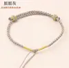 Cuerda Semi-Terminada Trenzada Casual de Cuatro Hilos Cuerda Tejida a Mano Cuentas de Transferencia de Oro Duro Cuerda para Pulsera DIY para Hombres y Mujeres Sin Tejido Propio