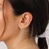 Exquisitos Aretes de Zircón Traje de Mujer Lujo Ligero Diseño de Doble Uso Aretes 2024 Nuevas Explosiones Aretes Simples