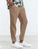 Pantalones Casuales Sueltos para Hombre de Otoño, Pantalones Transpirables de Verano con Puño, Pantalones Rectos para Playa, Color Sólido al por Mayor