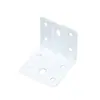 Soporte de esquina para gabinete de baño de pintura blanca, placa de soporte para estante de gabinete, conector fijo para baño, soporte de esquina en forma de L de 90 grados, soporte de esquina para baño