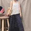 Camisola básica interior para mujer de verano 2025 estilo coreano holgada adelgazante artística retro ramio color sólido combinable