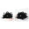 Pinza para el pelo con plumas de avestruz, diseño de súper hada y diamantes de imitación, versátil, estilo celebridad de Internet, con lazo medio, volumen en la parte posterior del cabello, pinza de tiburón