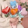 Globos de Ramo para el Día de San Valentín Chino, Globos Florales de Forma de Corazón para Sostener, Regalos para el Día de la Madre, Globos para Fiesta del Día de la Mujer