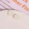 Zhen Tu Transparente Mate Esmerilado Parches Pequeños de Flor de Resina Pendientes DIY Pinzas para el Cabello Accesorios para Mujer Materiales para Funda de Teléfono