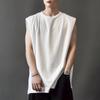 Colete sem mangas moderno estilo Hong Kong masculino verão algodão 240g colete esportivo fitness camiseta solta regata de basquete masculina