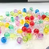 3mm-30mm especial A borda polida realce furo reto contas redondas transparentes plástico acrílico pequenas contas redondas contas para bolsa DIY