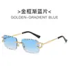 Gafas de Sol de Nuevo Estilo con Borde Cortado en Diamante Gafas de Sol Europeas y Americanas de Moda Fabricantes Exclusivos Transfronterizos Gafas de Sol al por Mayor
