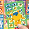 8 Desenhos Animados Super Wings Placa de Desenho Educacional DIY que Muda de Face para Crianças, Adesivos à Prova d'Água para Atacado Transfronteiriço