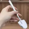 Colher de Sopa Ocidental Exquisita e Luxuosa com Alto Valor Estético, Padrão Rachado por Gelo, Polimento Espelhado Espessado, Design Criativo
