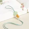 Correa para Teléfono Móvil Lanyard de Joyería Semi-Terminado Cuerda para Colgante de Cristal Ágata Jade Trébol de Cuatro Hojas Llavero Hecho a Mano Venta al por Mayor