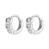 Brincos Minimalistas de Zircônia Estilo Coreano para Mulheres, Presilhas de Orelha Unisex Simples e Modernas, Brincos Versáteis Estilo Doce-Descolado