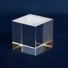 Base de Cristal K9 Cristal Artificial Cubo de Cristal de Vidrio Rectangular Se Puede Grabar con Texto o Logo en el Interior, Material Blanco en Blanco