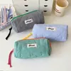 Estojo Xadrez de Cor Contrastante Hisocute para Estudantes, Bolsa Porta-Lápis de Papelaria de Alto Valor, Bolsa de Armazenamento de Material para Diário de Menina