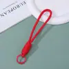 Llavero Tejido de Colores Colgante para Bolso Cordón Cuerda Tejida Hecha a Mano Llavero de Bloques de Color Accesorio Simple para Teléfono