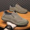 Zapatos de Protección Laboral Cómodos y Transpirables para Hombre Zapatos Perezosos sin Cordones Zapatos Casuales para Hombre Zapatos de Papá de Mediana Edad Zapatos de Trabajo para Exteriores