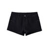 Garota Quente Americana Plus Size Gorducha mm Jeans Preto Super Shorts de Verão para Mulheres Shorts Quentes Elásticos Apertados Hot Pants que Moldam o Quadril