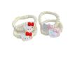 Anillo con lazo de gato Kt, estilo japonés, con forma de corazón, para el pelo, accesorio para el pelo para mujer.
