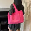 Bolsa de Mão Tote Leve para Viagem, Bolsa de Ombro, Cor Sólida Simples de Grande Capacidade, Modelo Novo 2026, para o Dia a Dia