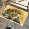 Alfombra de Piso de Franela Impresa Moderna con Textura Fluida de Ágata Chapada en Oro de Tono Azul de Lujo Ligero Transfronteriza Decoración de Alfombra para el Hogar