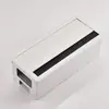 Caja de roscado para escritorio al por mayor cubierta de agujero para cable cubierta de cable de computadora cubierta de agujero para cable de aleación caja de cable con cepillo panel a prueba de polvo caja de cable