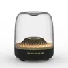 Huaqiangbei Harman Mismo Modelo Subwoofer de Escritorio Vidrio Altavoz Bluetooth Quinta Generación Caja de Altavoz Colección Negro Dorado