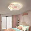 Lámpara de araña para habitación infantil Moderna Sencilla Creativa Dibujos animados Rosa Corona Cielo estrellado Habitación de hija Habitación de princesa Niña Luz de dormitorio