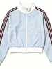 Chaqueta de moda con cuello alto, cremallera, color liso para hombres y mujeres, nueva para Primavera y Otoño 2026, estilo pullover casual de marca de moda con tres rayas