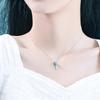 Versión coreana del nuevo colgante azul de cola de lágrimas de sirena collar de espuma de sirena cadena de clavícula Mori femenina joyería al por mayor