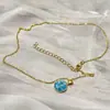 Novo Colar Cruz de Gota de Óleo Esmaltado Colorido Estilo Europeu e Americano para Mulheres Corrente Simples Nicho Versátil Clavícula Atacado Transfronteiriço