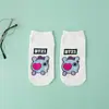 Calcetines para Mujer Primavera y Verano Dibujos Animados Lindos Estilo Preppy Coreano Blanco Elegante Estéreo Casual Versátil Estilo Japonés Estilo Boca Baja Tubo Corto