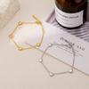 Acero de titanio exquisito metal amor colgante diseño cadena clavícula pulsera nicho lujo ligero simple alta gama joyería para todo