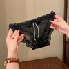 Ventas Directas de Fábrica Superventas Transfronterizos Sexy Francés Romántico Encaje Lujo Ligero Delgadas Calzones para Mujer Tiro Bajo Corte Alto Transpirables