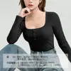 Ropa interior térmica de manga larga con sujetador acolchado para mujer, top interior, liquidación de fin de temporada