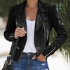 Chaqueta de Mujer Más Vendida en Aliexpress Wish Estilo Nuevo Otoño e Invierno con Múltiples Cremalleras Top Corto para Mujer