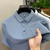 Camiseta de Manga Corta de Verano para Hombre, Estilo Nuevo para Jóvenes y Personas de Mediana Edad, Casual de Negocios, Solapa con Bolsillo, Camisa Polo Transpirable, Versátil y de Corte Holgado