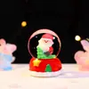 Producto nuevo transfronterizo con temática de dibujos animados: una bola de cristal navideña redonda con luces, perfecta como regalo festivo, adorno de escritorio y pieza decorativa