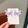 Super Fada Menina Doce Tecido Bordado Borboleta Hairpin Malha Pérola Duckbill Clip Little Princess Side Clip Hairpin